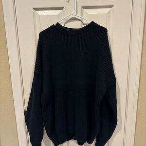 Classic Black Crewneck Sweater for Men